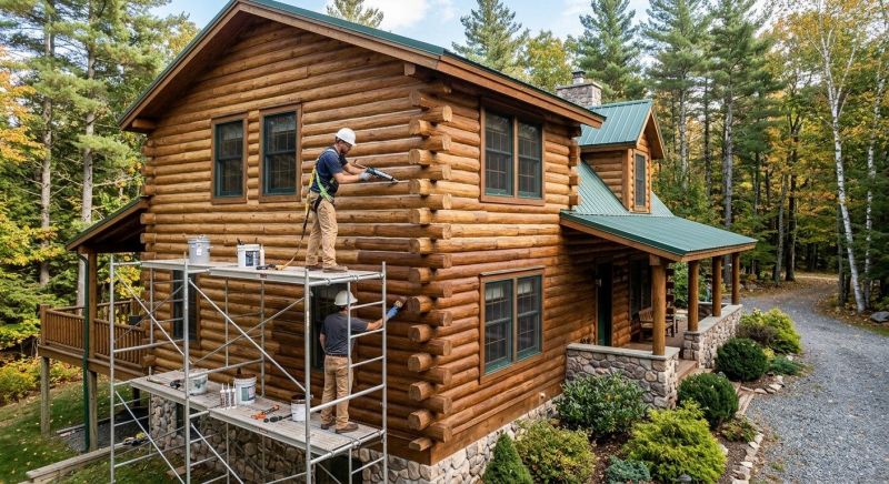 Log Home Weatherproofing in Kansas City, KS