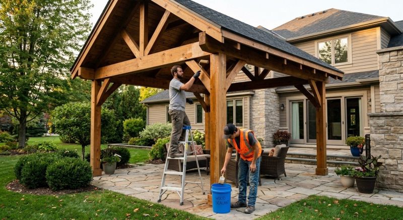Pergola Sealing in Bellevue, WA
