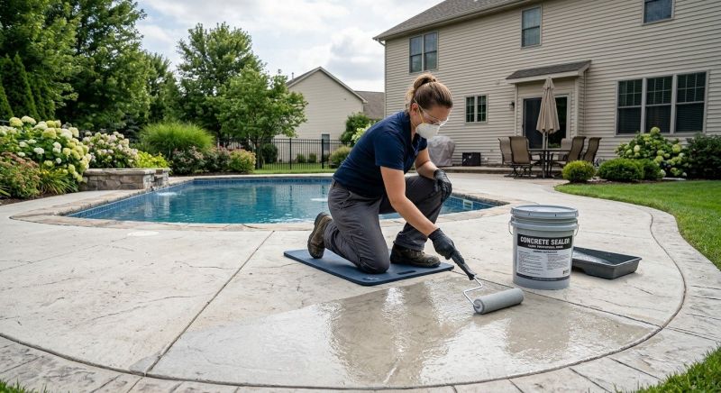 Porch Concrete Sealing in Bellevue, WA