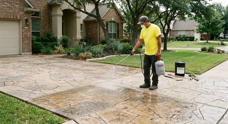 Stamped Concrete Sealing in Renton, WA
